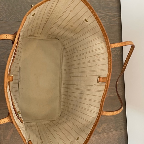 Louis Vuitton NEVERFULL MM Shoulder Bag, Damier Azur Print - Picture 11 of 16